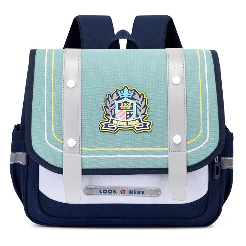 Elementary School Student Schoolbag British Style Boys And Girls Burden Reduction Children Backpack - KuzuSHOP