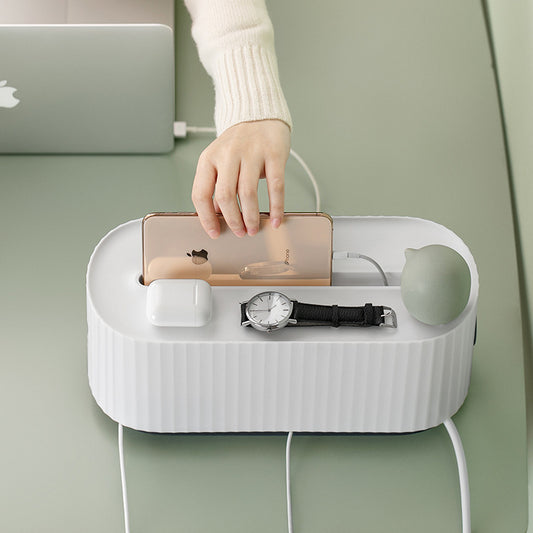 Power Strip Wire Case Cable Storage Box Anti Dust Charger Socket Organizer Network Line Storage Bin Charger Wire Management - KuzuSHOP