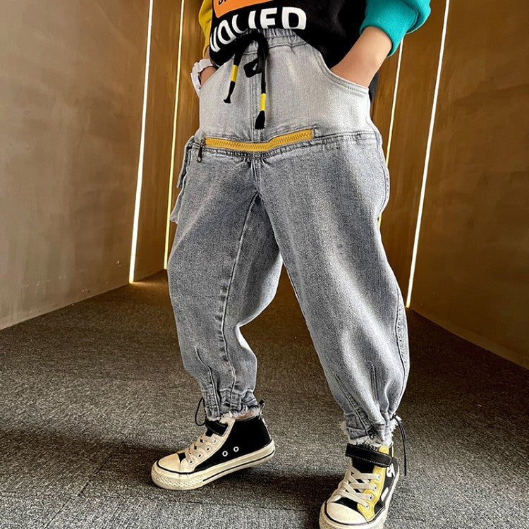 Boys' Jeans Children's Spring And Autumn Casual Pants - KuzuSHOP