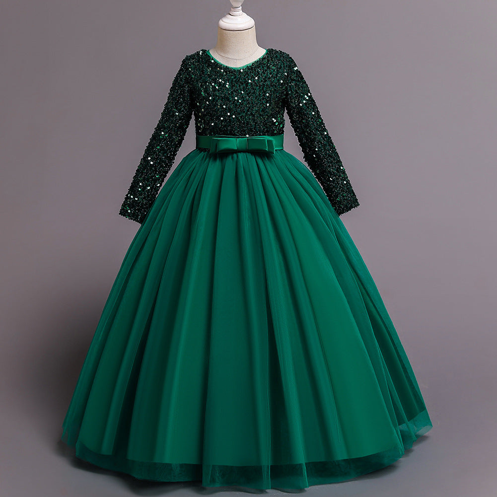 Girls Fashion Cotton Sequin Dress Kids - KuzuSHOP