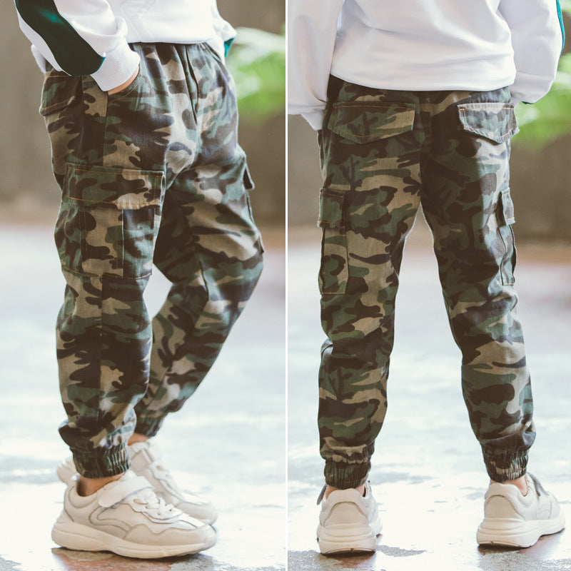 Children's Sports Military Camouflage Casual Trousers - KuzuSHOP