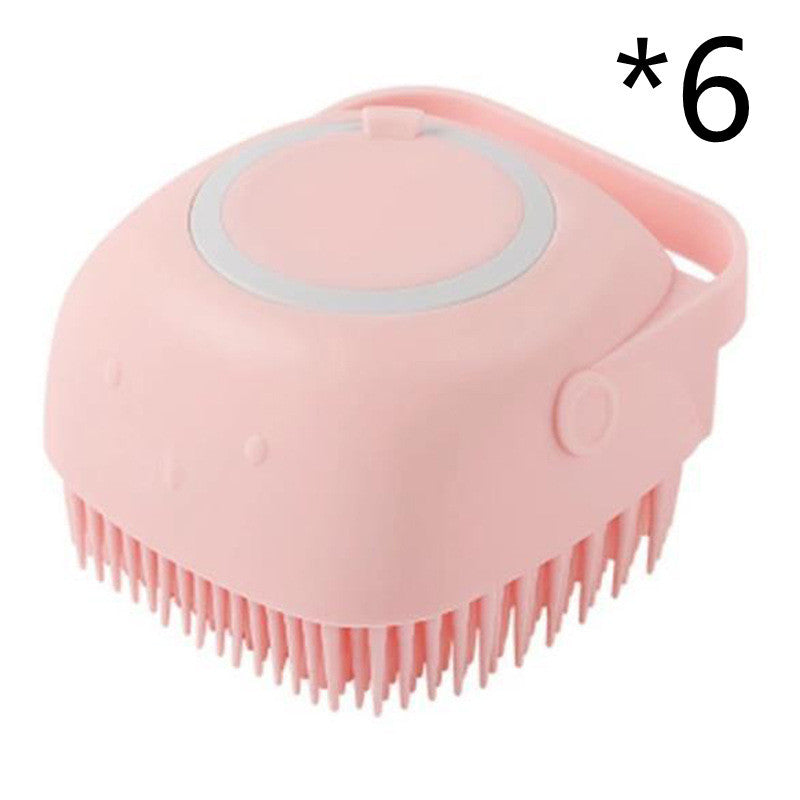 Silicone Dog Bath Massage Gloves Brush Pet Cat Bathroom Cleaning Tool Comb Brush For Dog Can Pour Shampoo Dog Grooming Supplies - KuzuSHOP