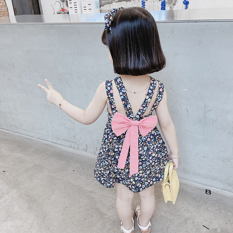 Girls Summer Ruffled Spaghetti Straps Dress - KuzuSHOP