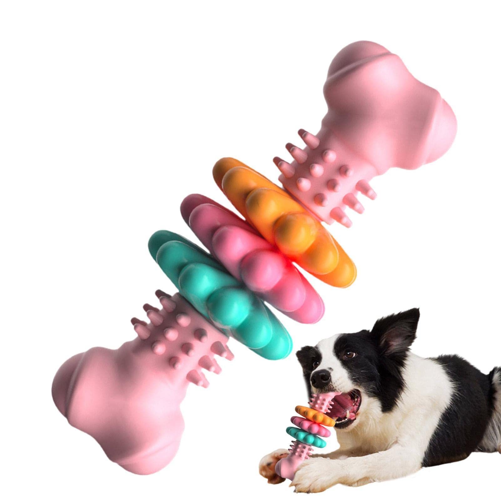 Dog Chew Toy Dog Bone Type  Dogs Teeth Cleaning Toys Indestructible TPR Bone Chewing Bite Resistant Teething Toys  Pet Products - KuzuSHOP