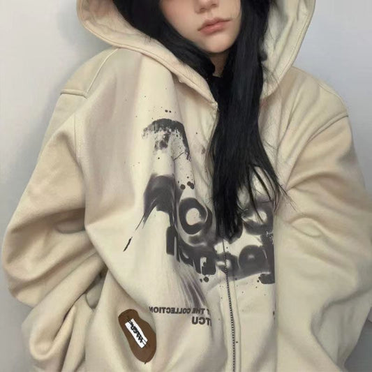 Illusory Twisted Sweater Letter Print - KuzuSHOP