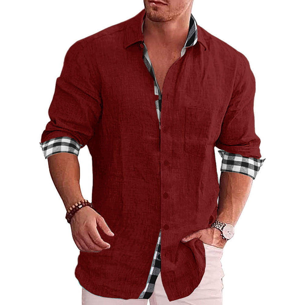 Men's Shirt Long Sleeve Casual - KuzuSHOP