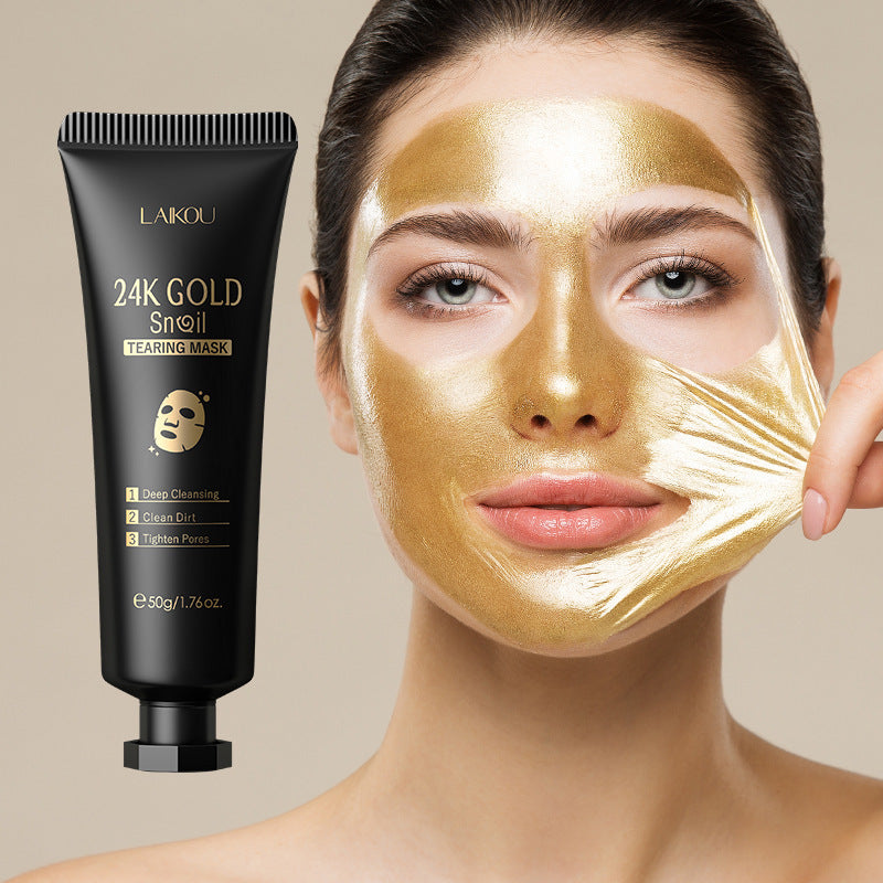 Gold Foil Snail Tear-Off Mask Hydrating - KuzuSHOP