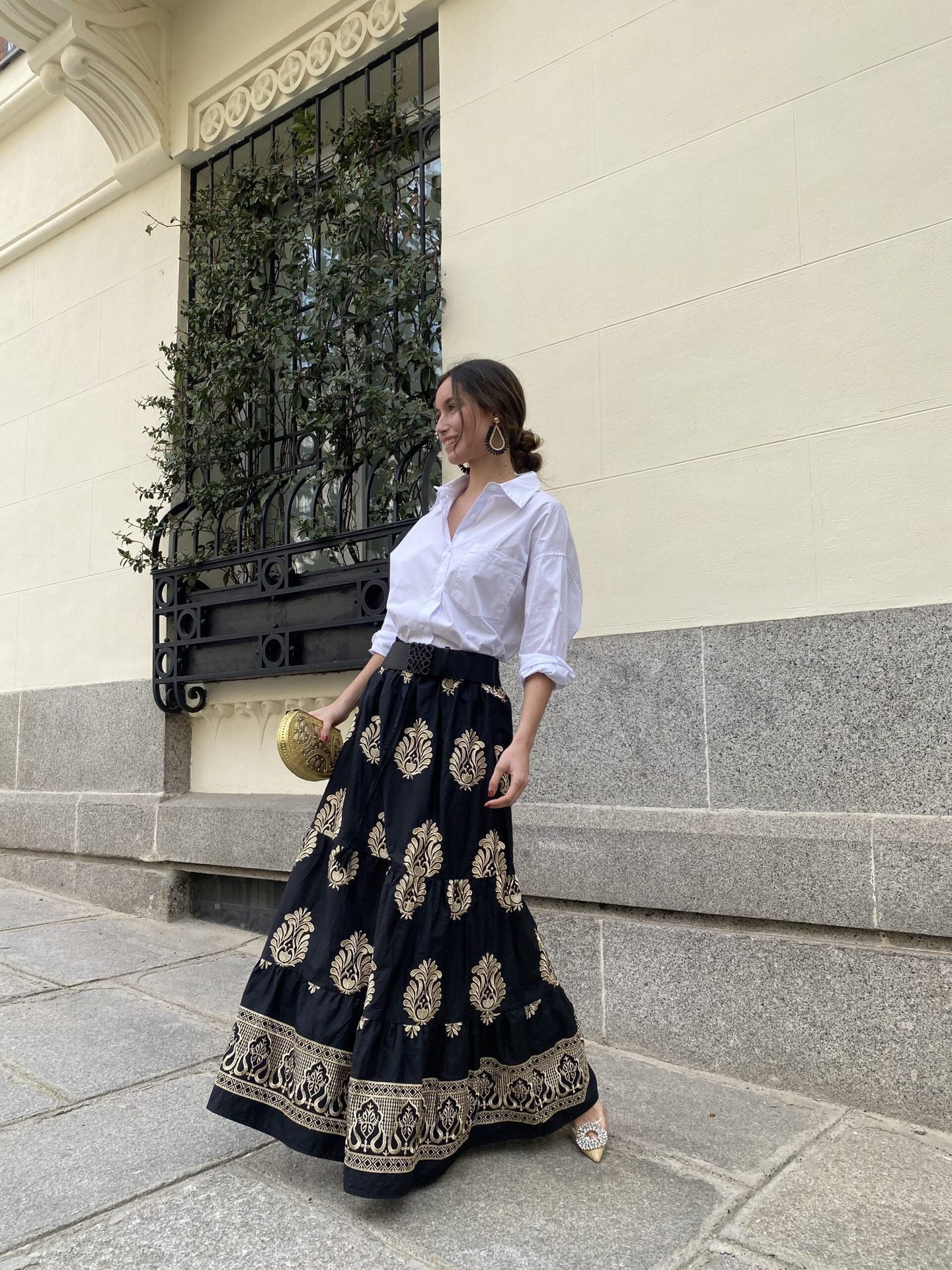 Women's Fashion Printed Pleated Holiday Dress