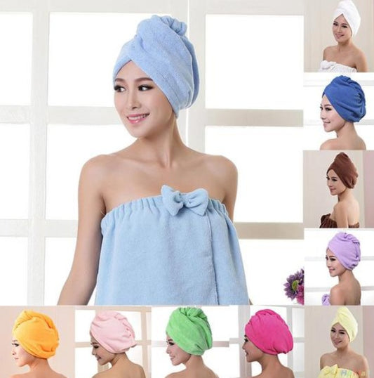 Women's Hair Dryer Cap, Absorbent Dry Hair Towel - KuzuSHOP