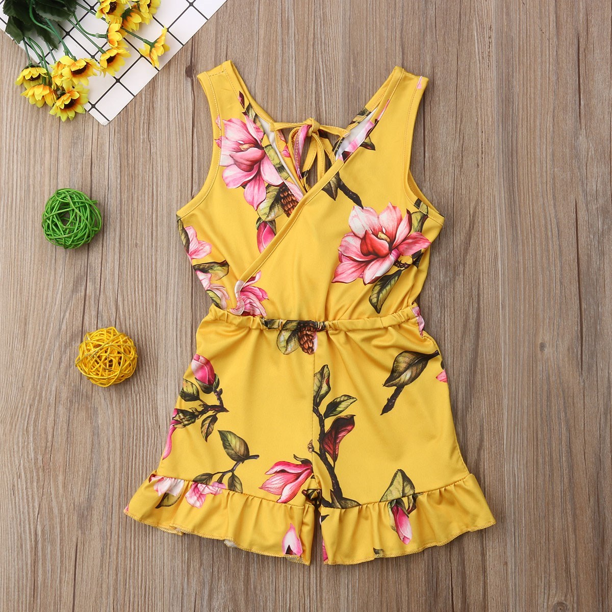 Summer Girls baby girl Floral Outfits Clothes - KuzuSHOP