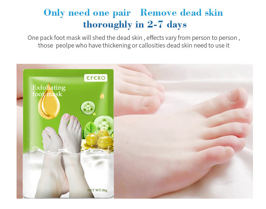 Exfoliating Foot Mask Foot SPA Pedicure Socks Removing Dead Skin Whitening Heels Feet Peeling Anti Cracked Foot Skin Care - KuzuSHOP