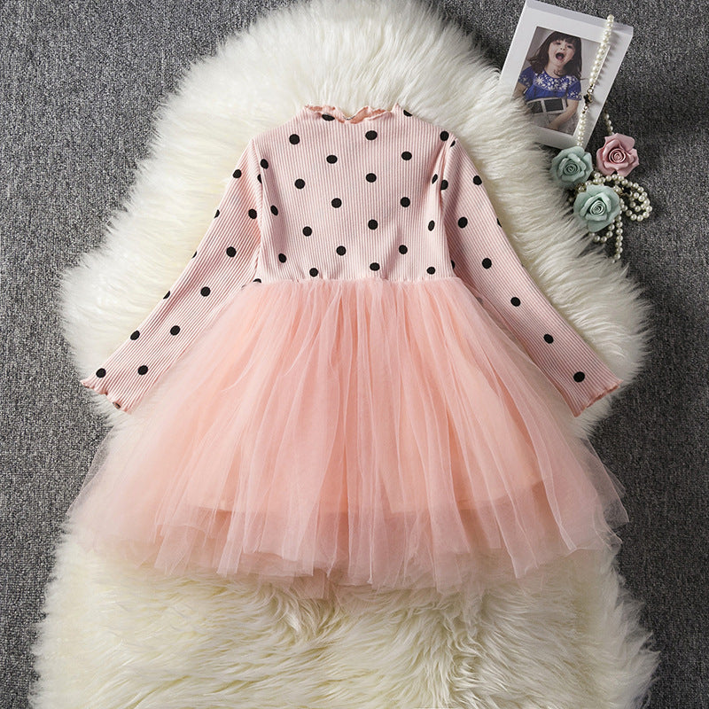 Baby Girls Spring Winter Long Sleeve Tutu Lace Dresses Infantil Newborn 1st Birthday Party Clothes Christening Gown Casual Wear - KuzuSHOP