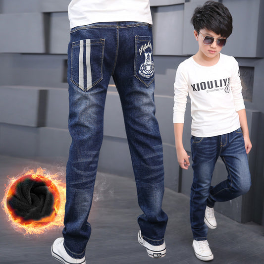 Warm and fleece boy jeans - KuzuSHOP