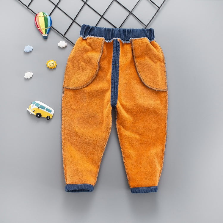 Baby winter plus velvet jeans - KuzuSHOP