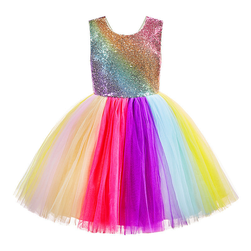 Girls cute rainbow skirt - KuzuSHOP