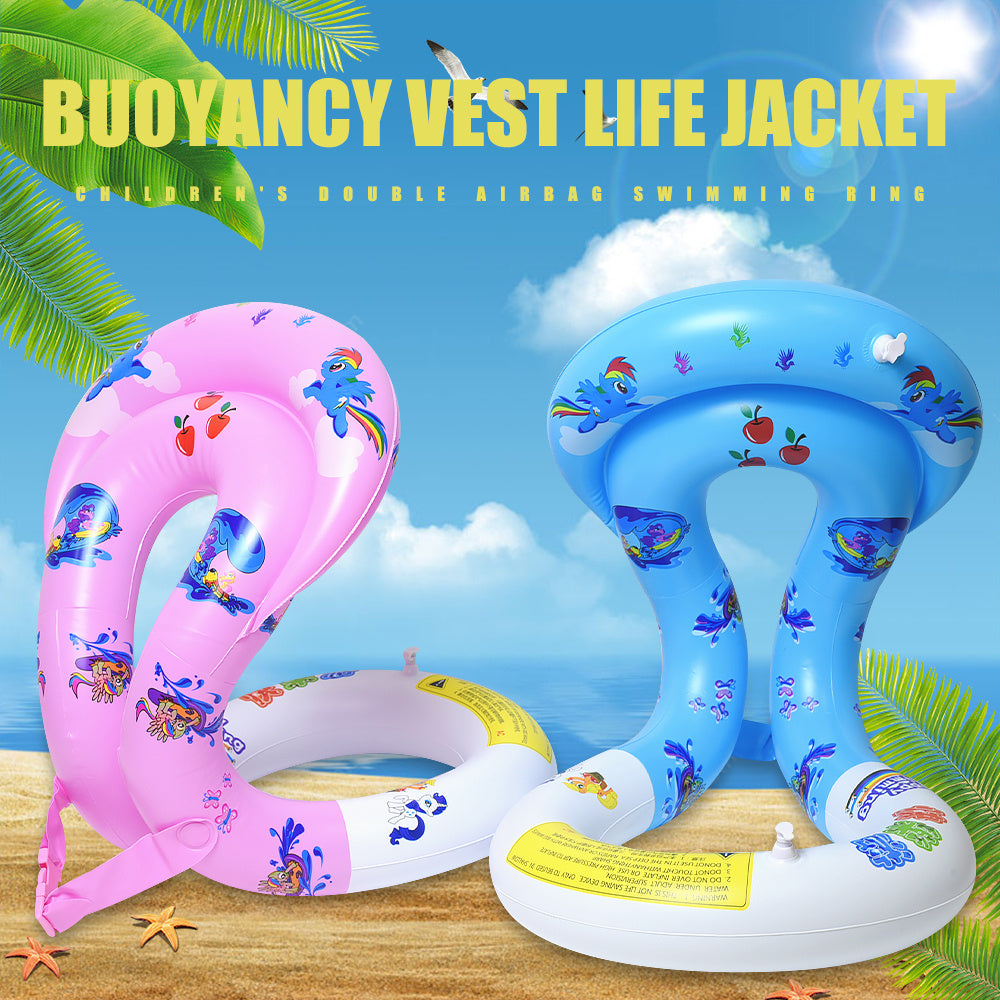 Happy Tour Thickened Double Airbag Swimwear - KuzuSHOP