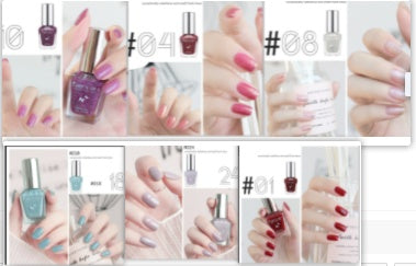 Nail Polish Tear-Free Baking-Free Water-Based Nail Polish New Summer Nail Polish Transparent Gloss Nail Polish - KuzuSHOP