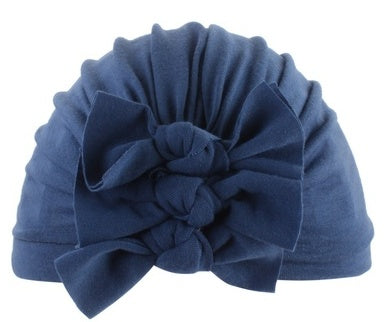 Pleated bowknot baby hat - KuzuSHOP