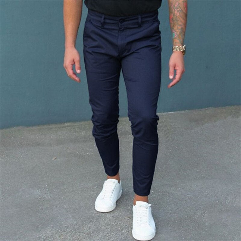 European And American Tight Pocket Zipper Slim Fit Trousers - KuzuSHOP