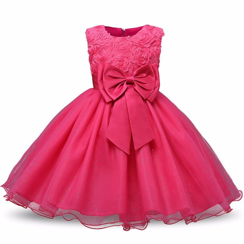Princess Flower Girl Dress Summer Tutu Wedding Birthday Party Dresses - KuzuSHOP