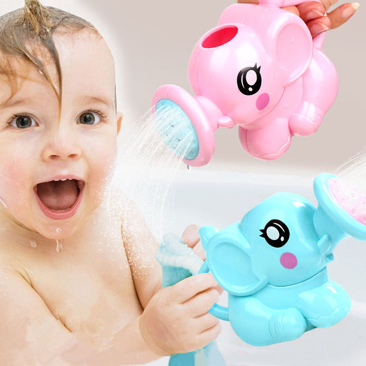 Baby Bath Toys Lovely Plastic Elephant Shape Water Spray For Baby Shower Swimming Toys Kids Gift Storage Mesh Bag Baby Kids Toy - KuzuSHOP