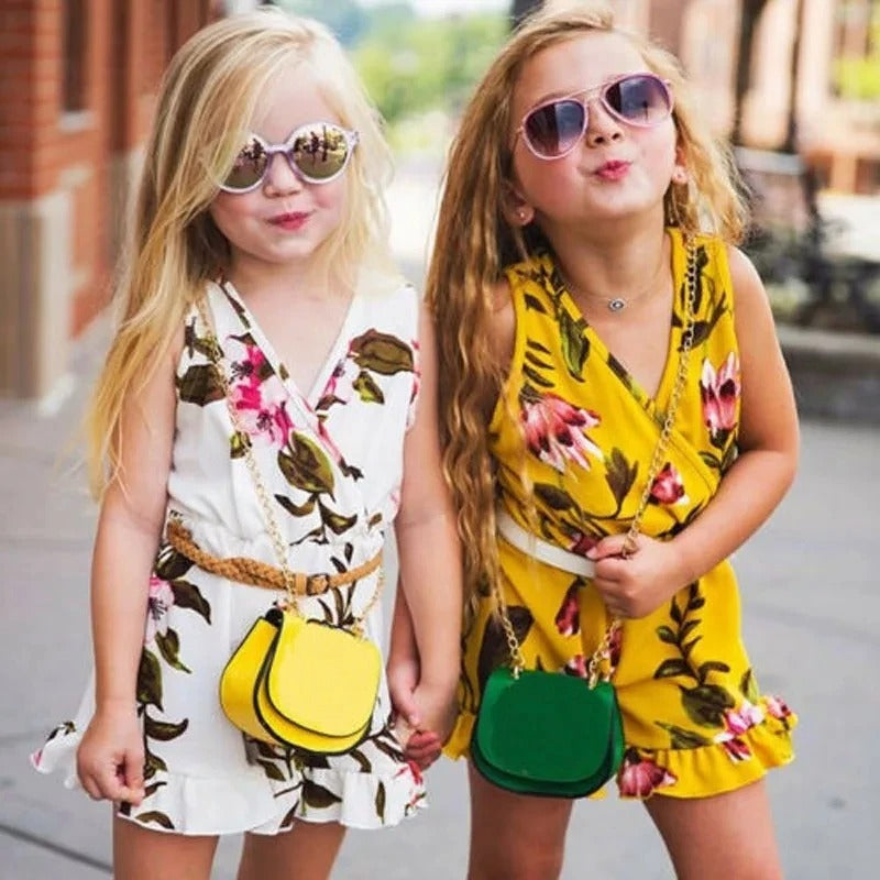 Summer Girls baby girl Floral Outfits Clothes - KuzuSHOP