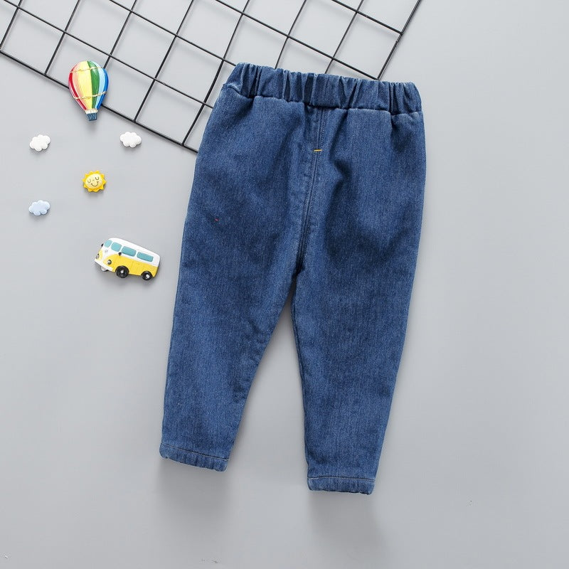 Baby winter plus velvet jeans - KuzuSHOP