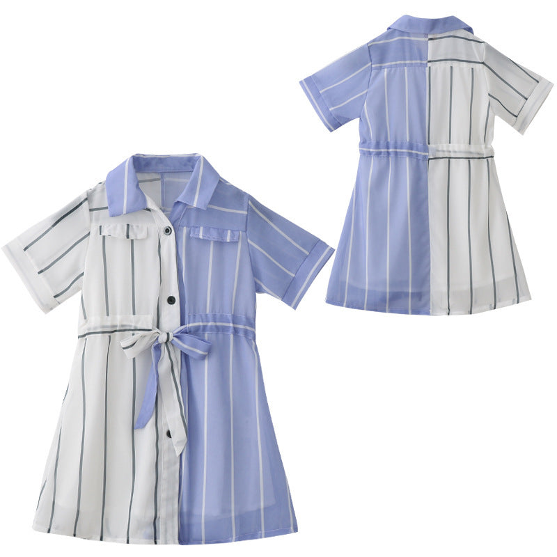 Color block shirt skirt - KuzuSHOP