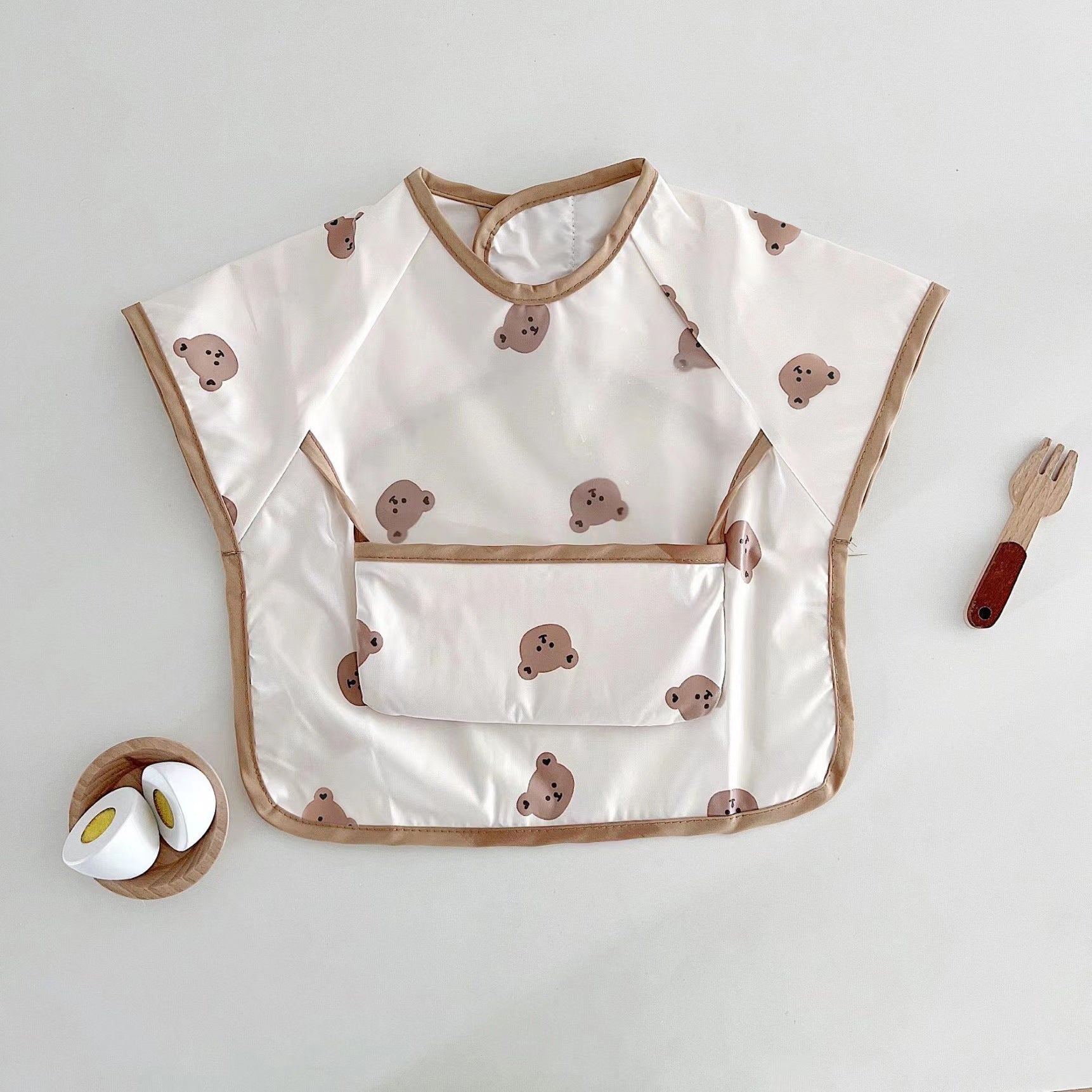 Children's Sleeveless Waterproof Cover-up Feeding Anti-dirty Bib - KuzuSHOP