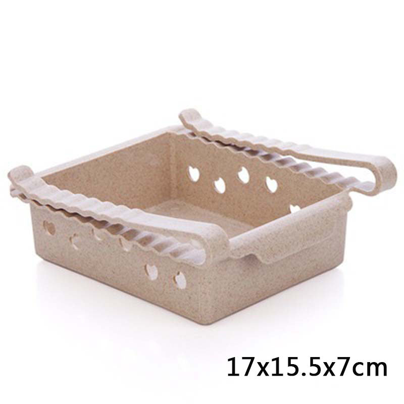 Hanging Plastic Refrigerator Clapboard Storage Rack Kitchen Supplies - KuzuSHOP