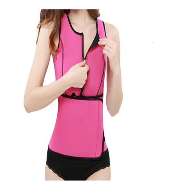 Rubber Body Sculpting Waistband Sports Waistcoat - KuzuSHOP