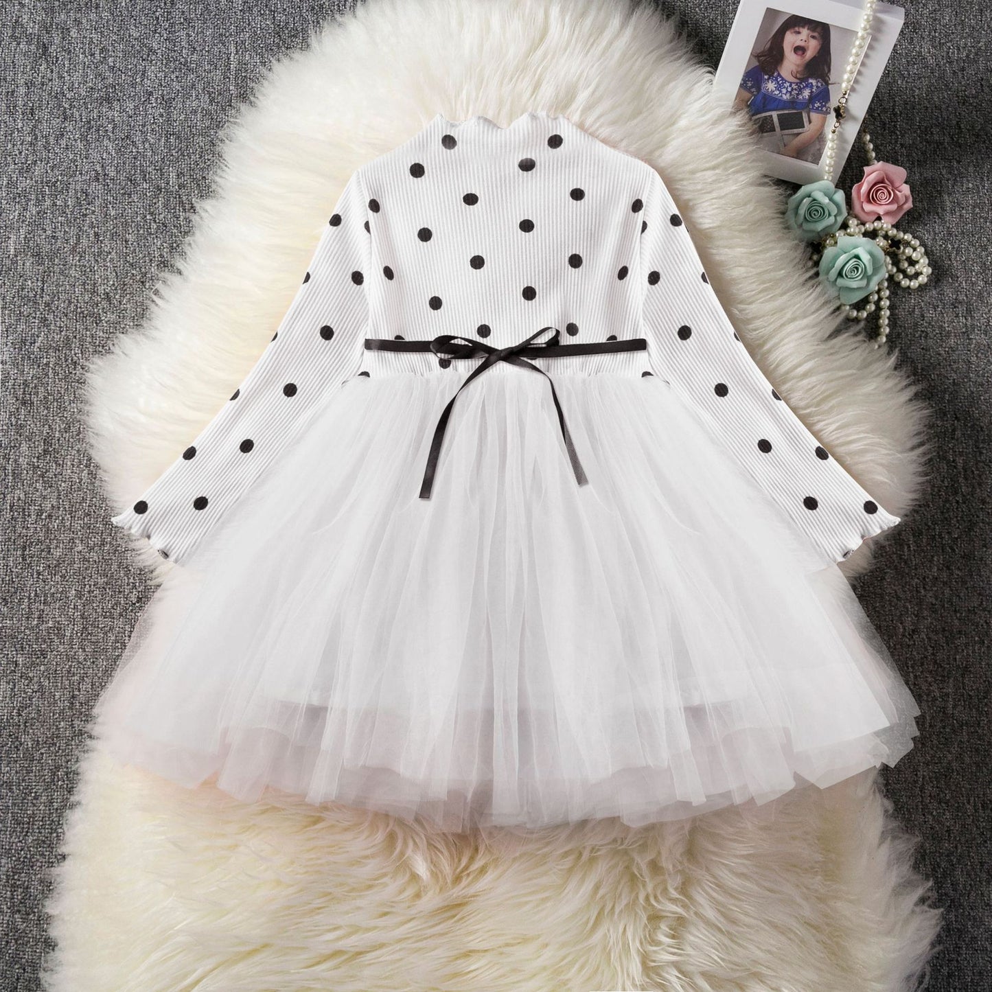 Baby Girls Spring Winter Long Sleeve Tutu Lace Dresses Infantil Newborn 1st Birthday Party Clothes Christening Gown Casual Wear - KuzuSHOP