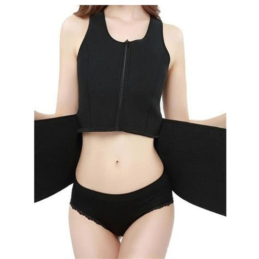Rubber Body Sculpting Waistband Sports Waistcoat - KuzuSHOP