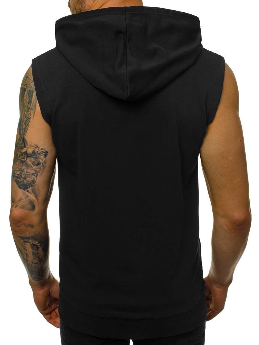 Zipped sweater with sleeveless hooded sport & casual cardigan - KuzuSHOP