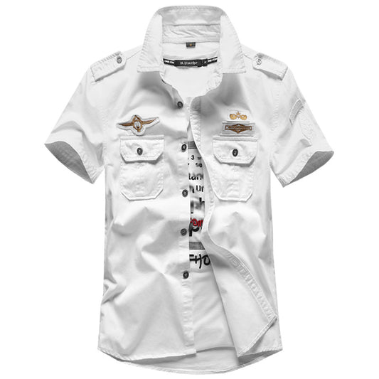 Summer Men's Short-sleeved Shirt Plus Size - KuzuSHOP