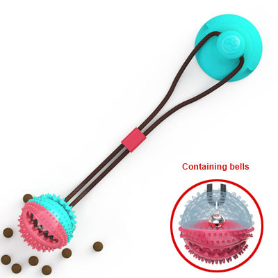 Dog Toys Silicon Suction Cup Tug Interactive Dog Ball Toy For Pet Chew Bite Tooth Cleaning Toothbrush Feeding Pet Supplies - KuzuSHOP