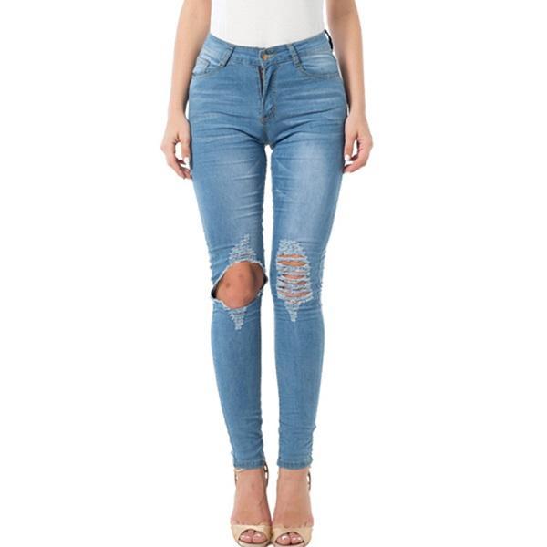 Ripped Jeans For Women Women Jeans Pencil Pants Denim Jeans - KuzuSHOP