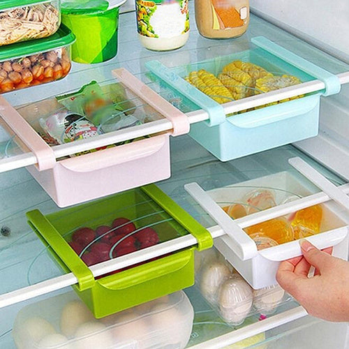 Hanging Plastic Refrigerator Clapboard Storage Rack Kitchen Supplies - KuzuSHOP