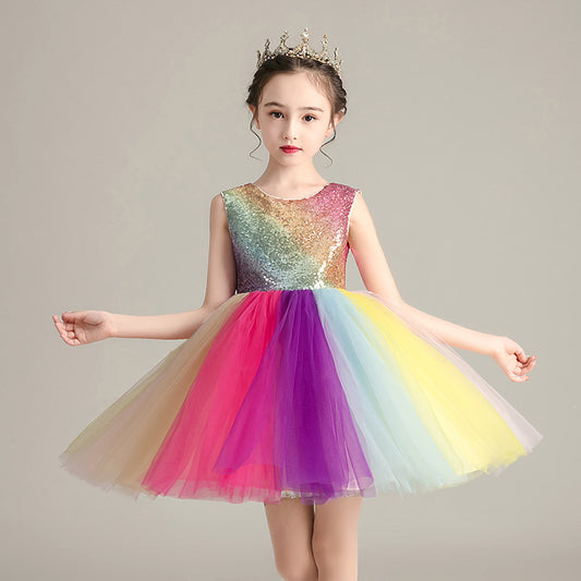 Girls cute rainbow skirt - KuzuSHOP