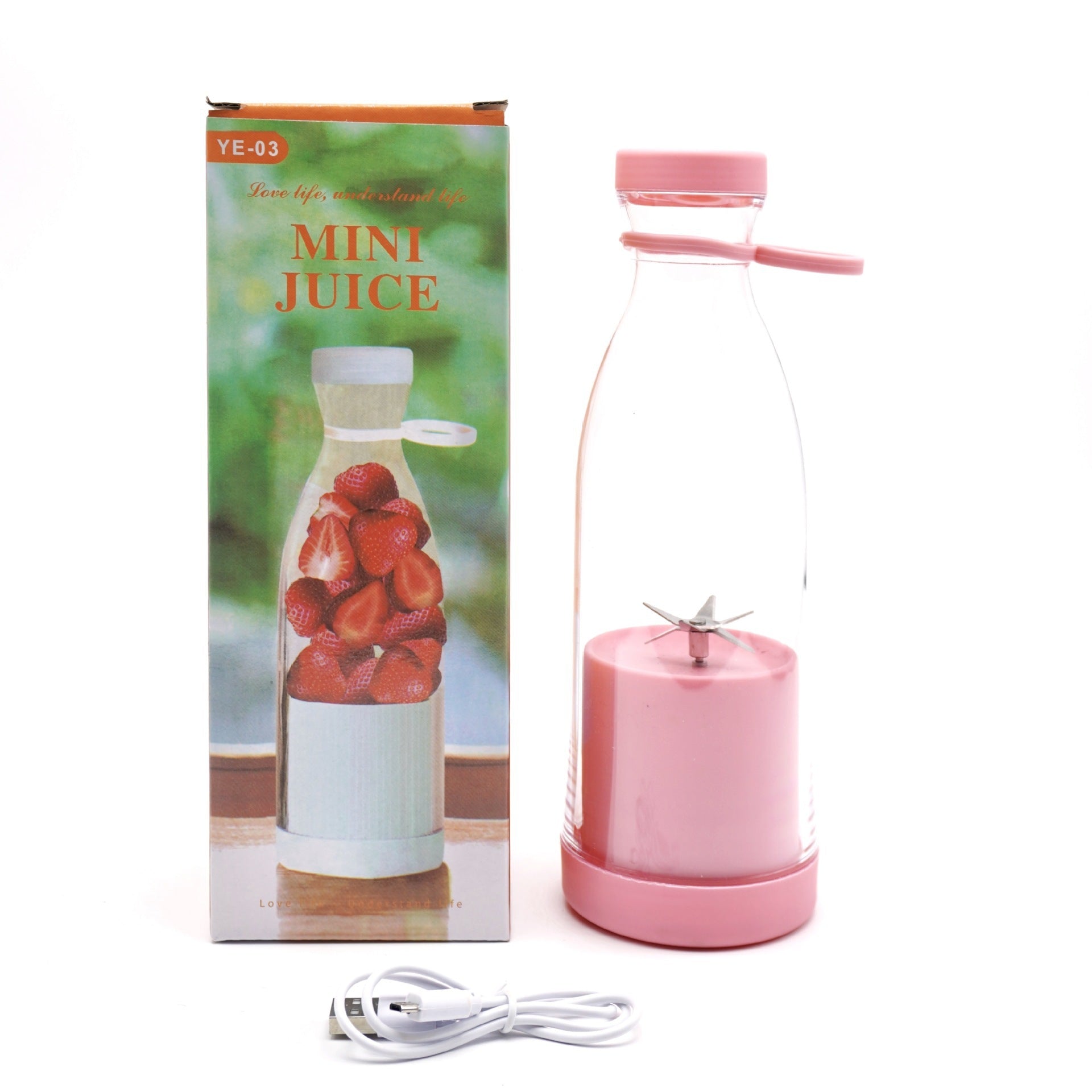 Electric USB Wine Bottle Juicer Cup 6-leaf Cutter Head Household - KuzuSHOP