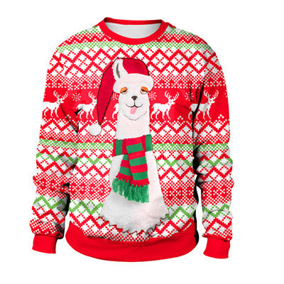 Autumn Winter Fashion Ugly Christmas Sweater Santa Elf Funny Pullover Womens Mens Print Sweaters Tops Clothing - KuzuSHOP