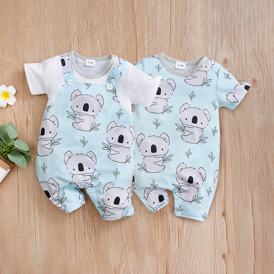 Summer New Baby Jumpsuit Full Printed Koala Baby - KuzuSHOP