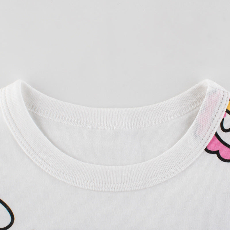 Girls' Short Sleeved T shirt Children's Clothing - KuzuSHOP