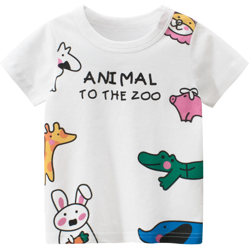 Girls' Short Sleeved T shirt Children's Clothing - KuzuSHOP