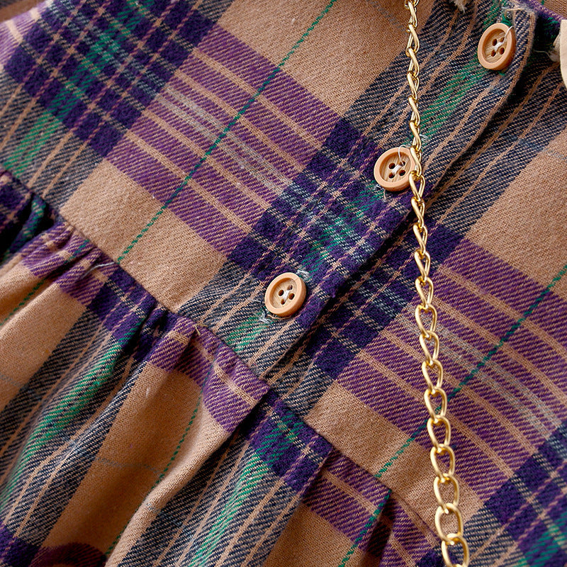 Baby Girl Spring And Autumn Long Sleeve Dress - KuzuSHOP