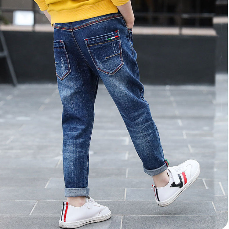 New Trendy Big Children's Pants Spring and Autumn Children's Trousers - KuzuSHOP