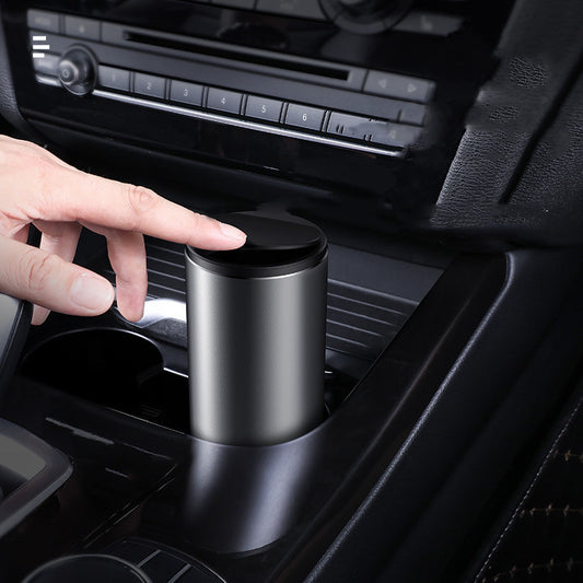 Alloy Car Trash Bin Rubbish Holder Wrapper Garbage Can Office Ashtray Cup - KuzuSHOP