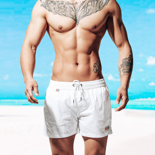 Beach Shorts Sports Loose Seaside Vacation Rainbow Swimming Shorts - KuzuSHOP