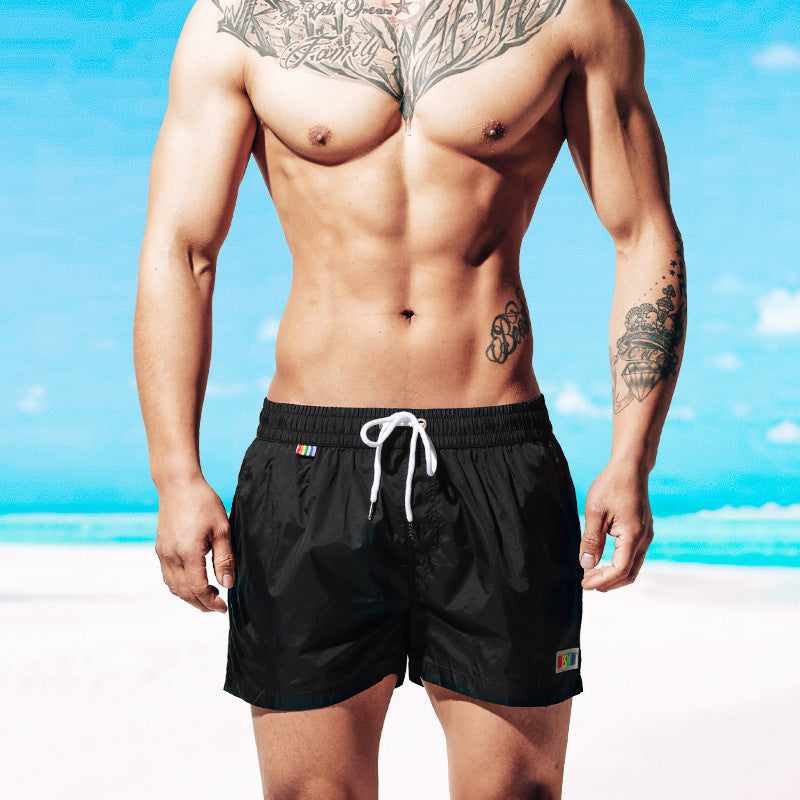 Beach Shorts Sports Loose Seaside Vacation Rainbow Swimming Shorts - KuzuSHOP