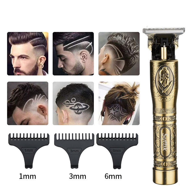 Vintage Engraving Electric Clipper Metal Hair Clipper - KuzuSHOP